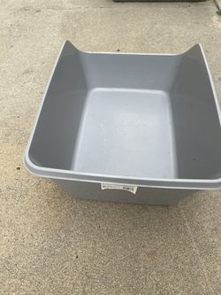 So Phresh Scatter Shield High-Back Litter Box in Gray, 24 L X 18 W X 10 H