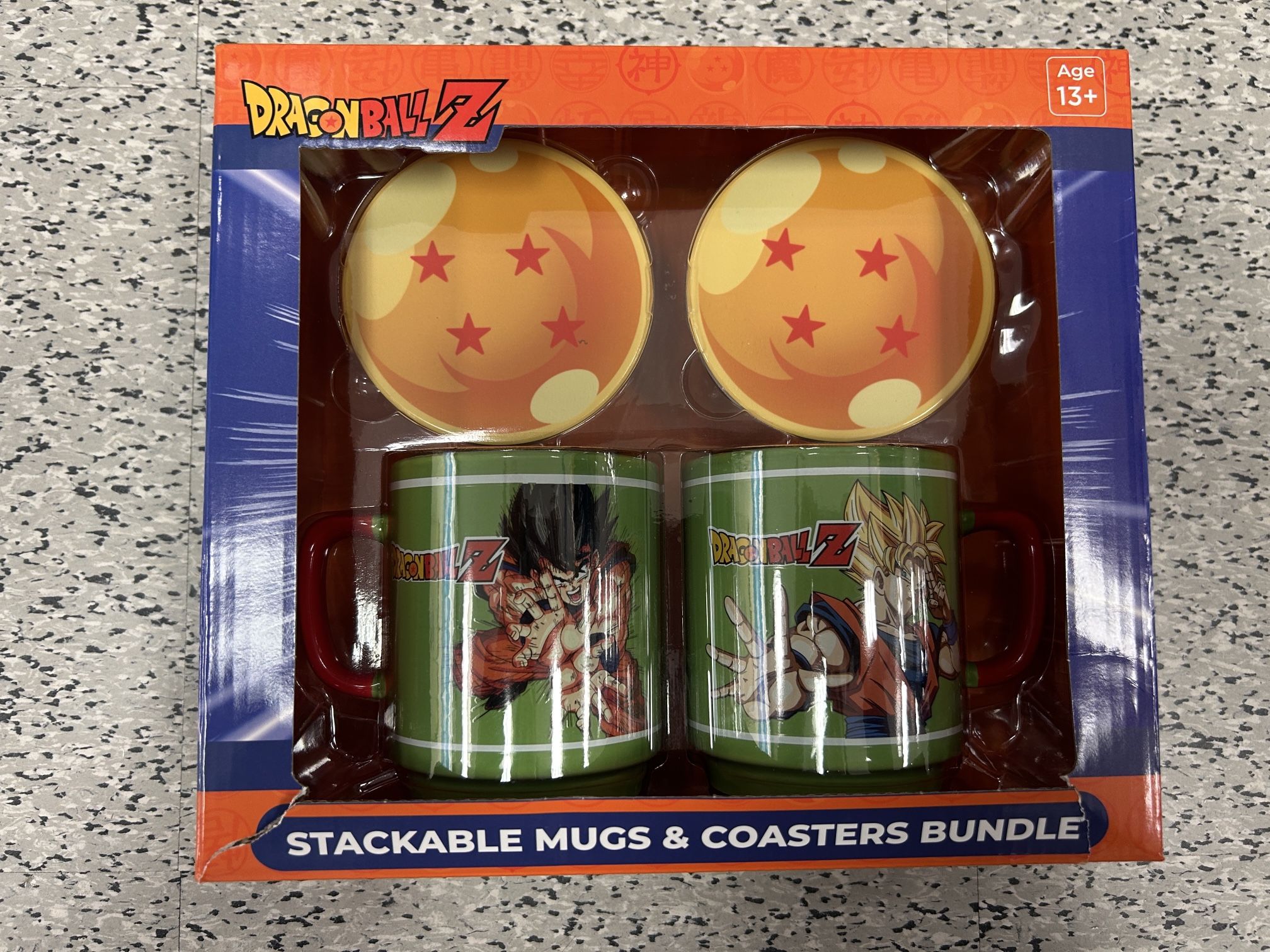 NWT Limited Edition Dragonball Z Stackable Mugs & Coasters Bundle