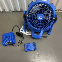 New Kobalt 7-in 24 -Volt 3 -Speed High Velocity Indoor/Outdoor Misting Floor Fan
