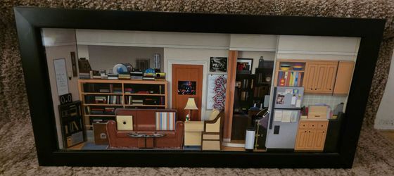 Big Bang Theory Apartment shadowbox diorama art work