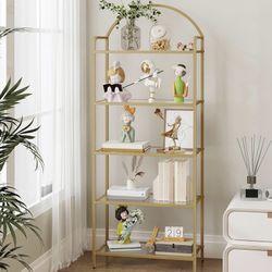 Bookcase Bookshelf, Tempered Glass Bookshelves