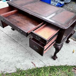 Antique Claw-Legged Desk 57”Lx27”Wx30”H