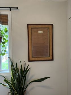 Wood Frame with Burlap Boarder 
