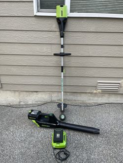 Greenworks 80v Blower & 16” String Trimmer 