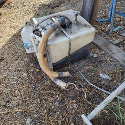 Marine head storage with platform and pump.