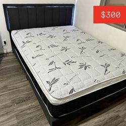 Bed Frame And Mattress Queen Size New