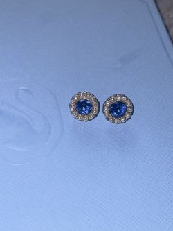 Blue Pearl Earrings 