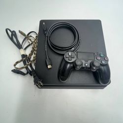 Sony PlayStation 4 Slim Console w/ Controller Cables Tested Working