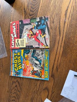 Vtg Lot of 2 Marvel Comics Ghost Riders 1972 Captain Marvel No #3 1948 OBO