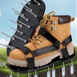 Lawn Aerator Shoes,Heavy Duty Spike Aeration Shoes Lawn with Adjustable Hook&Loop Stra