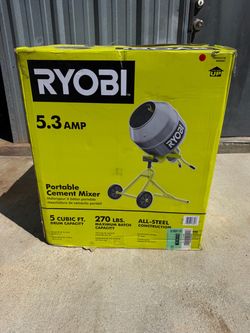Portable cement Mixer 5 cubic ft drum capacity 270 lbs