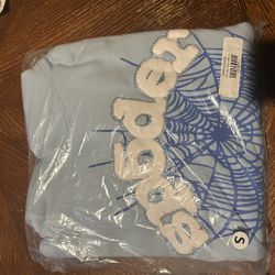 (SMALL) Sky Blue Sp5der Hoodie