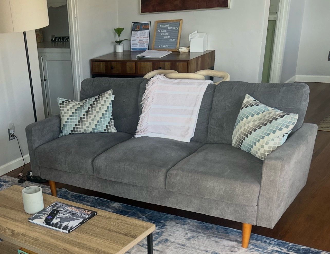 Gray sofa