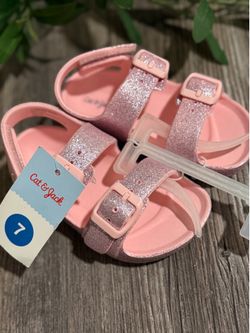 New Cat and Jack Toddler Ade blown EVA sandals 7c pink