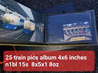 25 train pics album 4x6 inches  n1bl 15s  8x5x1 8oz