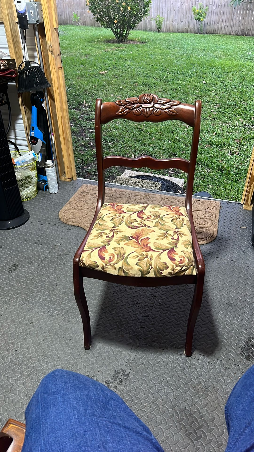 Antique Chair Rose Back