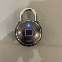 Tapplock one+ Smart Fingerprint Padlock Bluetooth Keyless Rechargeable Biometric - Gray