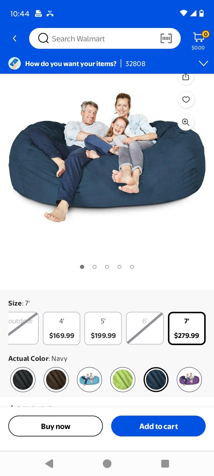 7 Ft Bean Bag