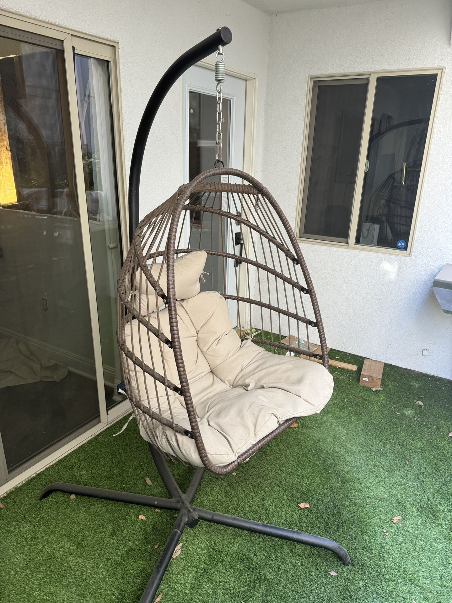 Kamil Indoor/Outdoor Hanging Basket Chair With Stand 