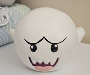 Mario Boo Ghost Piggy Bank - Handmade El Salvador