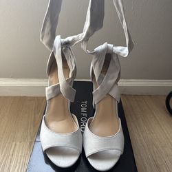 Lace up suede block heels