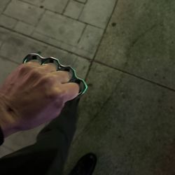 Brass Knuckles Belt Buckle 