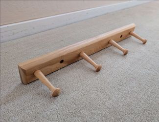 Wooden wall mounted hooks peg rack for hanging coat/towel/hat/bag