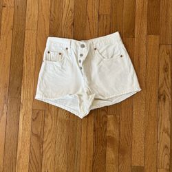 Levi’s 501 White Jean Shorts