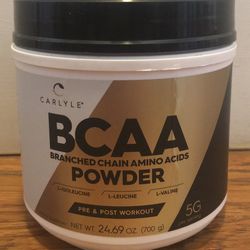 Carlyle Unflavored BCAA Powder Branched Chain Amino Acids 122 Servings 700 grams