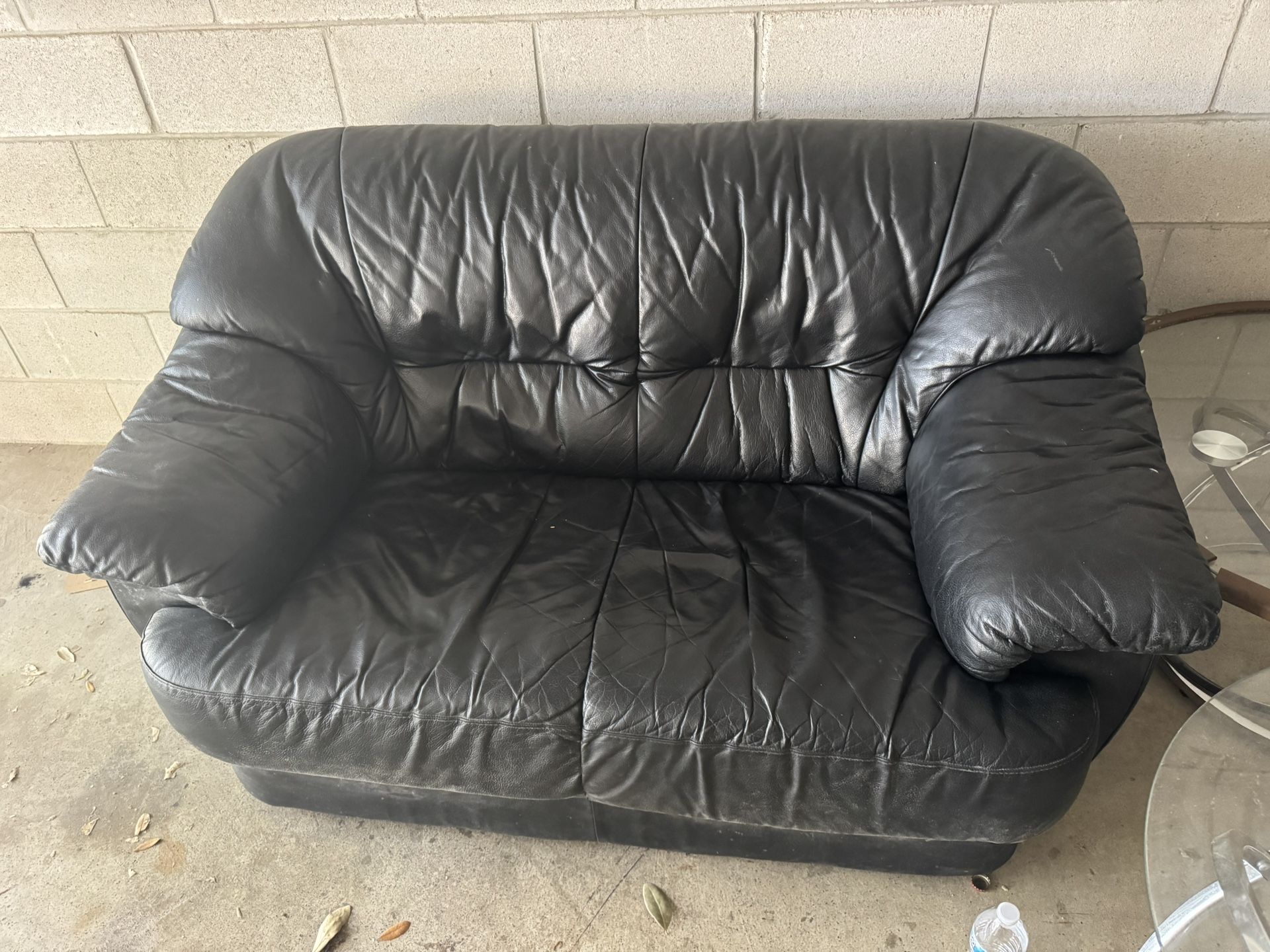Black Leather Couch