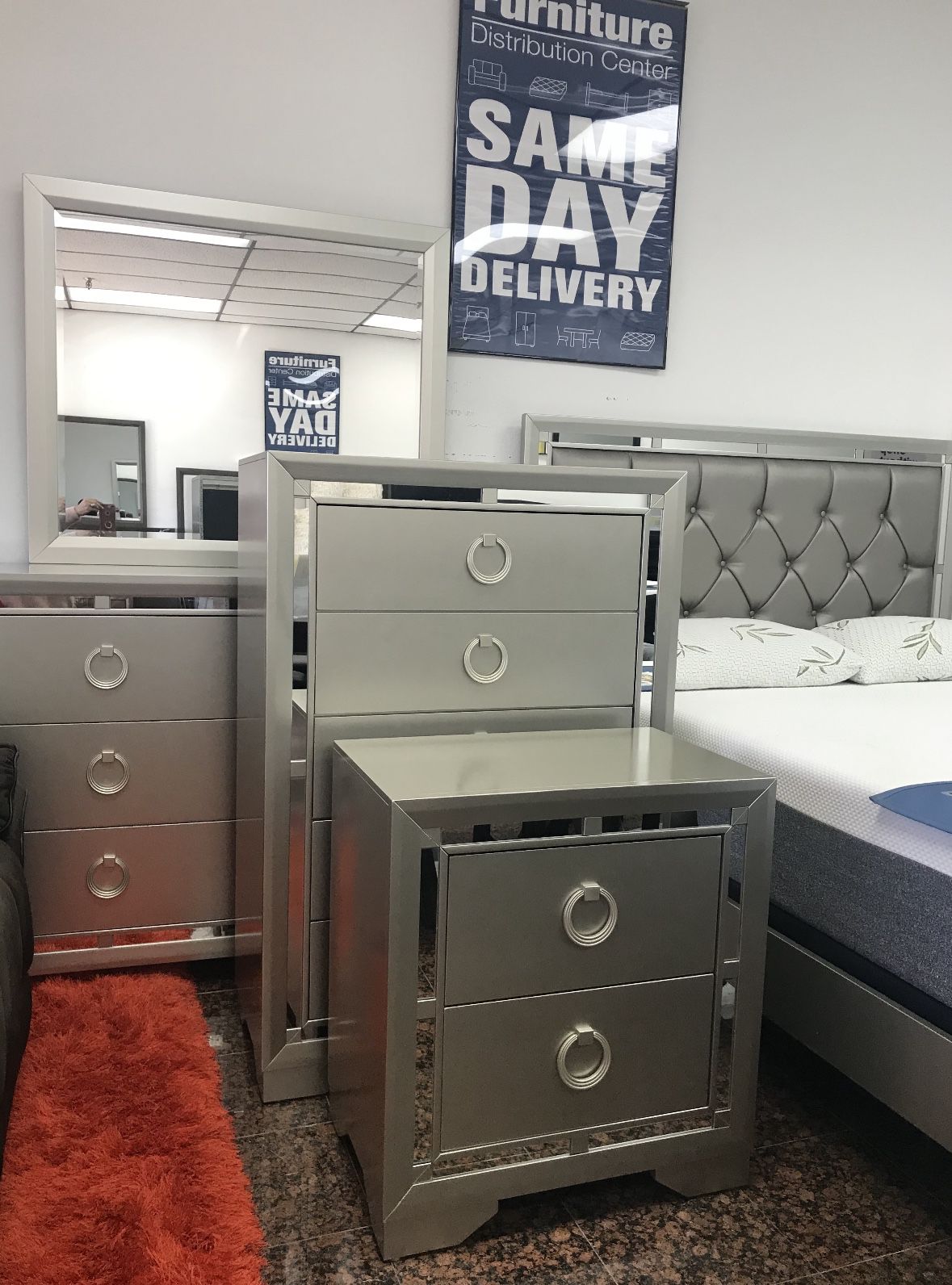 Grey Modern King Bedroom Set 
