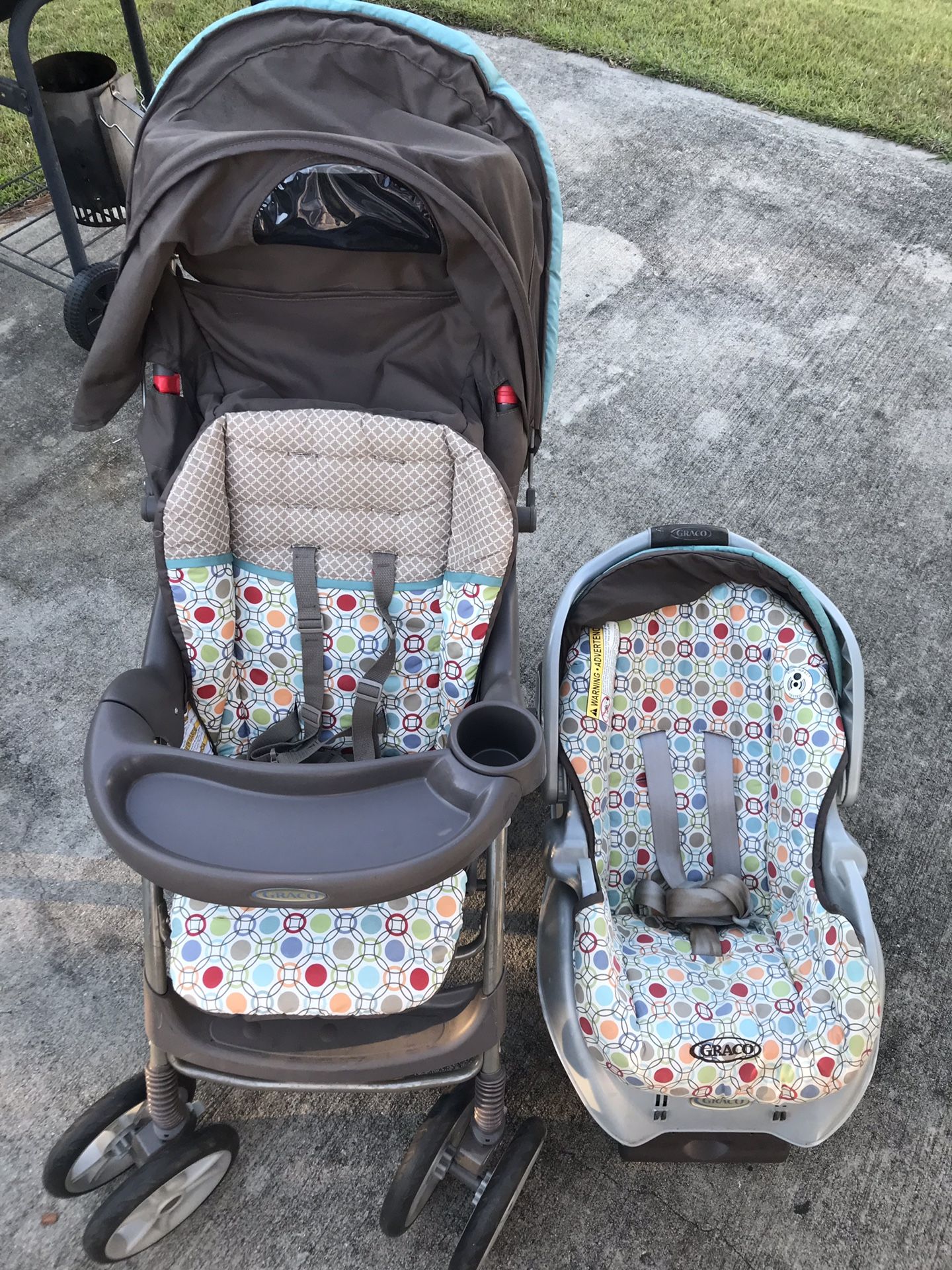 Stroller, car seat, and car seat base