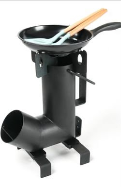 HAWOK Wood Burning Rocket Stove, Camping Rocket Stove for Outdoor
