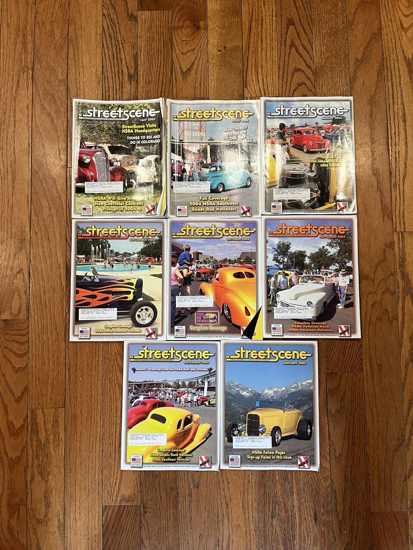 6 Vintage Street Scene Hot Rodding Magazine 2004-2005 Issues Automotive Car Lot