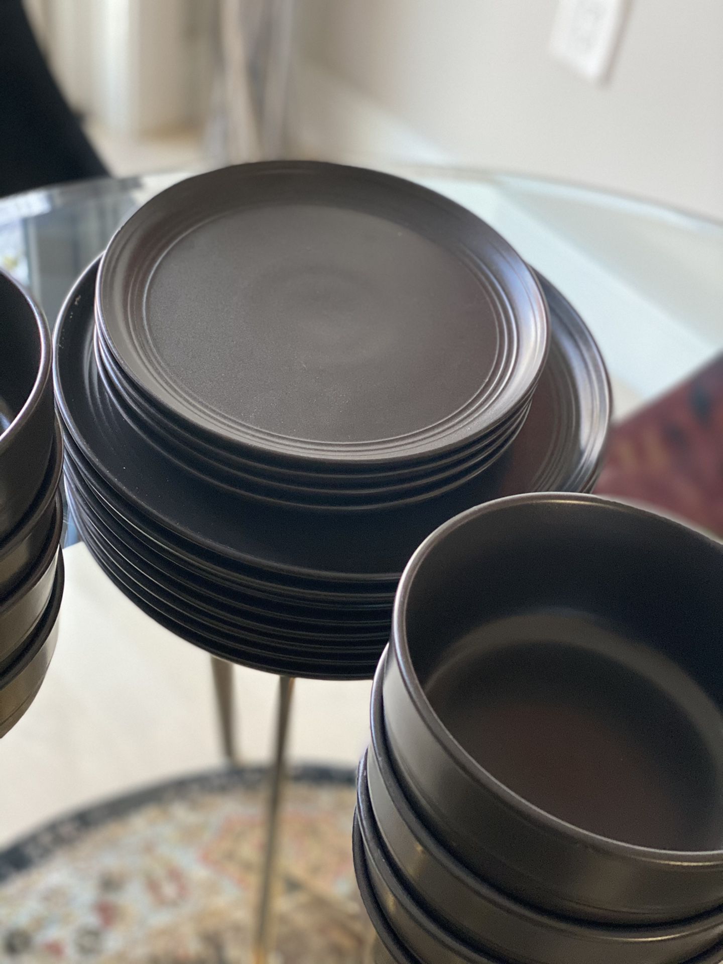 Dinner set of plates and bowls