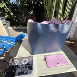 Kate Spade Purple Handbag Set.