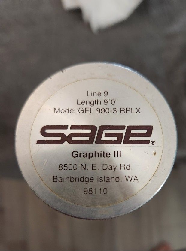 SAGE GRAPHITE 3 990 3 RPLX # 9 LINE 9'0 4 5/8 OZ