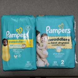 Pampers Size 1 & 2