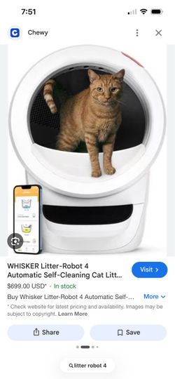 Whisker self cleaning cat  litter box