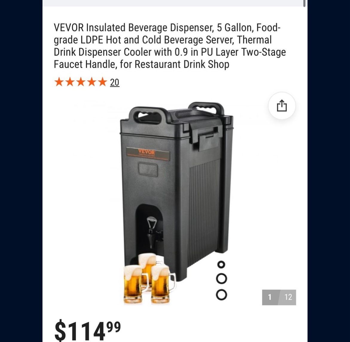 Insulated Drink Dispensers 