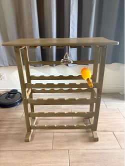 Wine bottle & glass rack