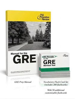 Bundle Manual for GRE, Princeton Review, Version 7.1 Paperback 2014 & 200 Flashcards
