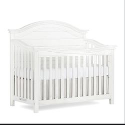 Weathered White Convertible Crib - Childs Bed