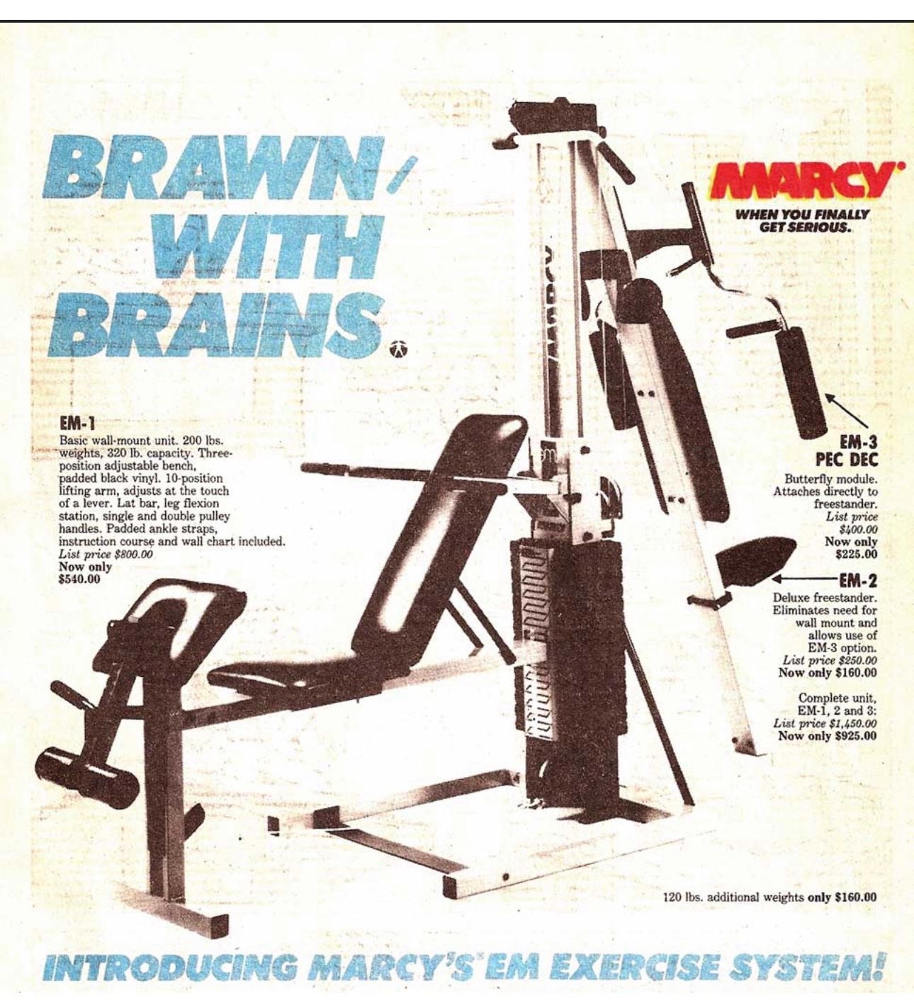 Complete Marcy System EM/1, + EM/2 + EM/3 Home Gym, 320 LB Weight Stack, very good condition