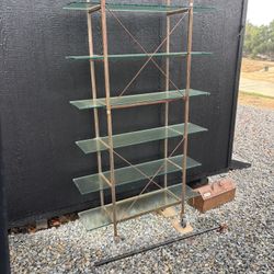 VINTAGE INDUSTRIAL ROLLING SHELF