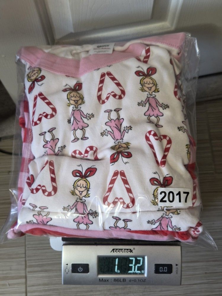 Hanna Andersson Ladies The Grinch Pink Candy Stripe Organic Cotton