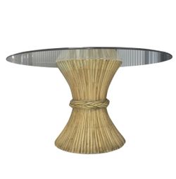 Organic Modern Bamboo Sheaf of Wheat Dining Table from McGuire San Francisco