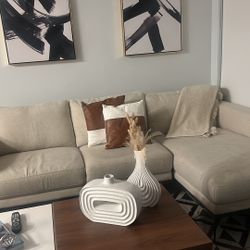 Beige sectional Couch 