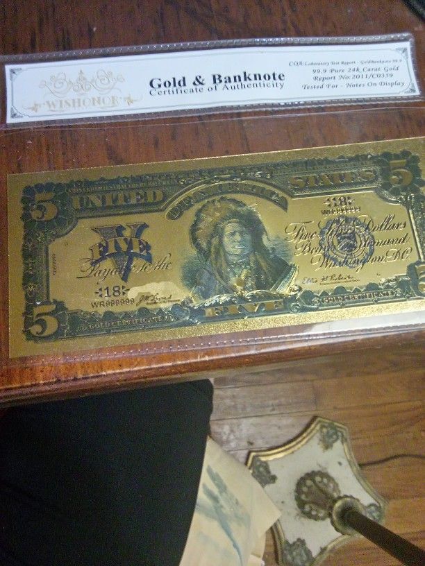 24k Five Dollar Notes