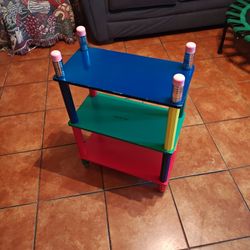 VINTAGE HOBBY LOBBY MULTY COLOR TABLE